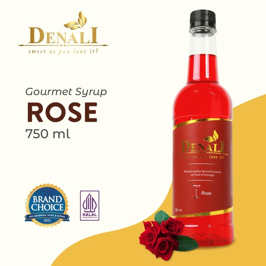 Jual Denali Syrup Rasa ROSE 750 ML | Shopee Indonesia