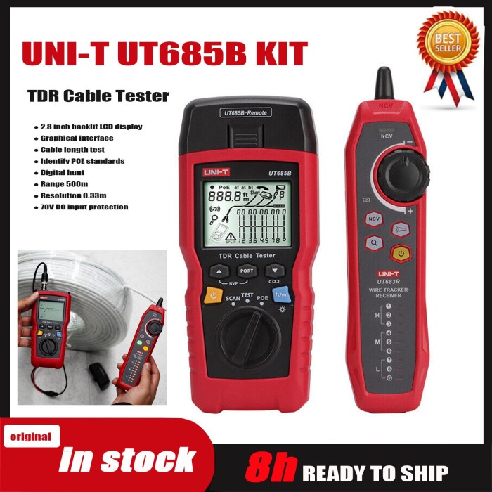 Jual UNI-T UT685B KIT TDR Cable Tester Pair Coaxial POE Network Cable ...