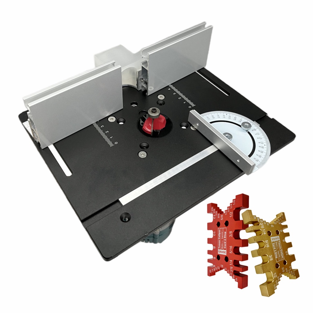 Jual Aluminum Alloy Router Table Insert Plate Workbench Top Plate with ...