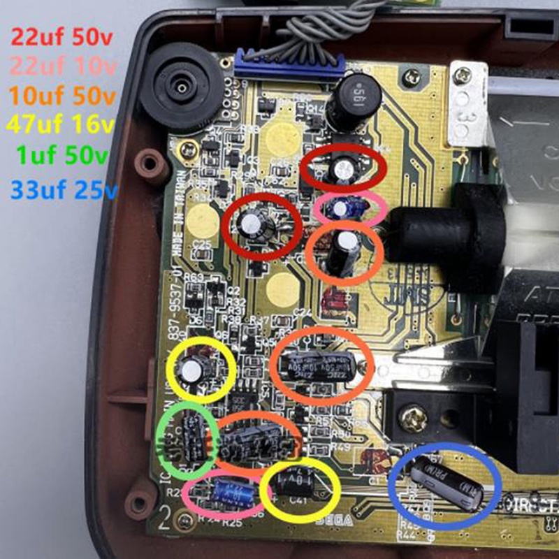 Xbox 360 Motherboard Capacitor Repair Kit for HDMI Console Board