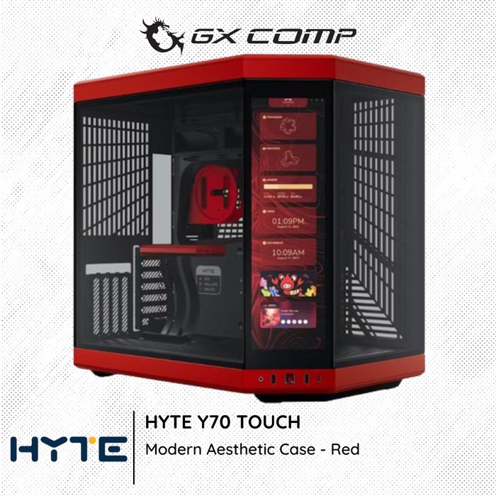 Jual Ready HYTE Y70 Touch Red Modern Aesthetic - Casing PC ATX - EATX ...