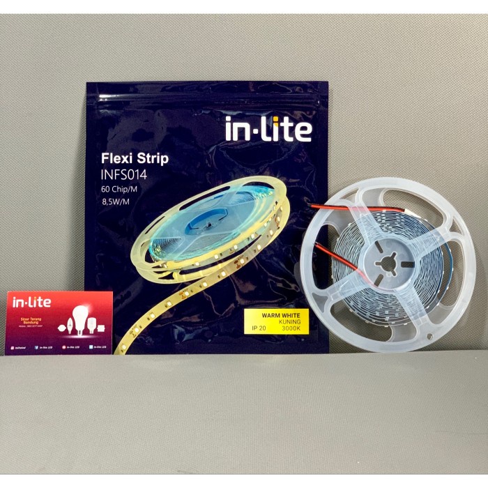 Jual IS New FLEXI STRIP LIGHT LED INLITE 60 CHIP/M 8.5W/M IP20 DC 12V ...