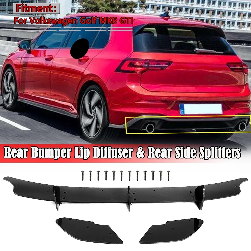 Jual Car Rear Bumper Lip Diffuser & Rear Side Splitters Protection ...