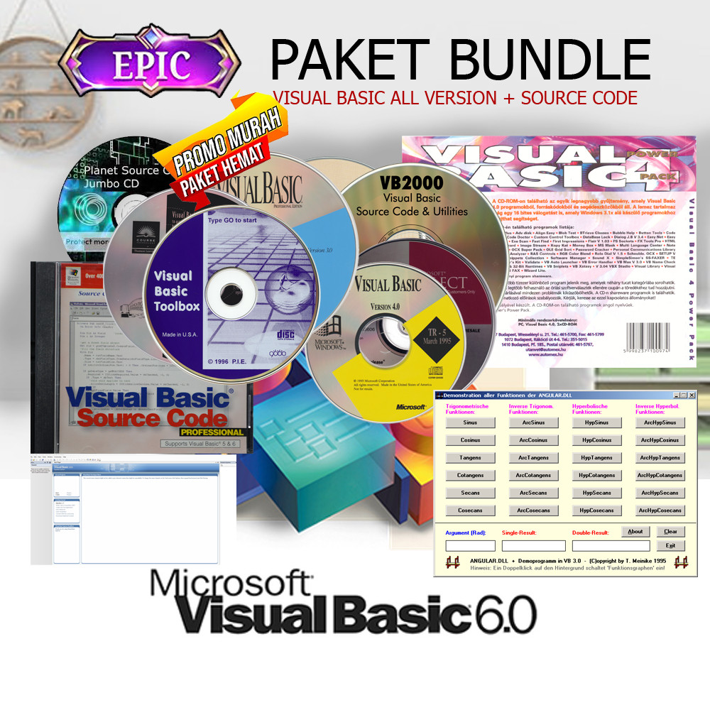 Jual PAKET VISUAL BASIC 6 ALL VERSI + SOURCE CODE BUNDLE | Shopee Indonesia