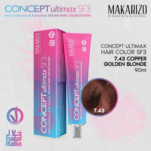 Jual Makarizo Professional Concept Ultimax Hair Color Sf3 7.43 Copper ...