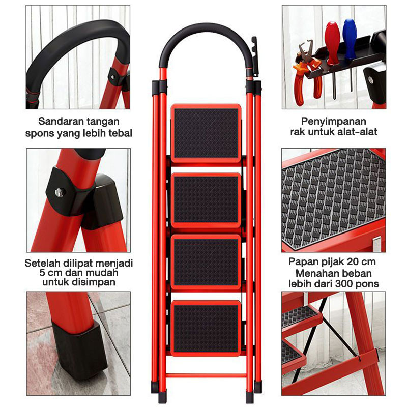 Jual Tangga 3/4/5/6 Tangga Besi Lipat Ladder Tangga Lipat Aluminium ...