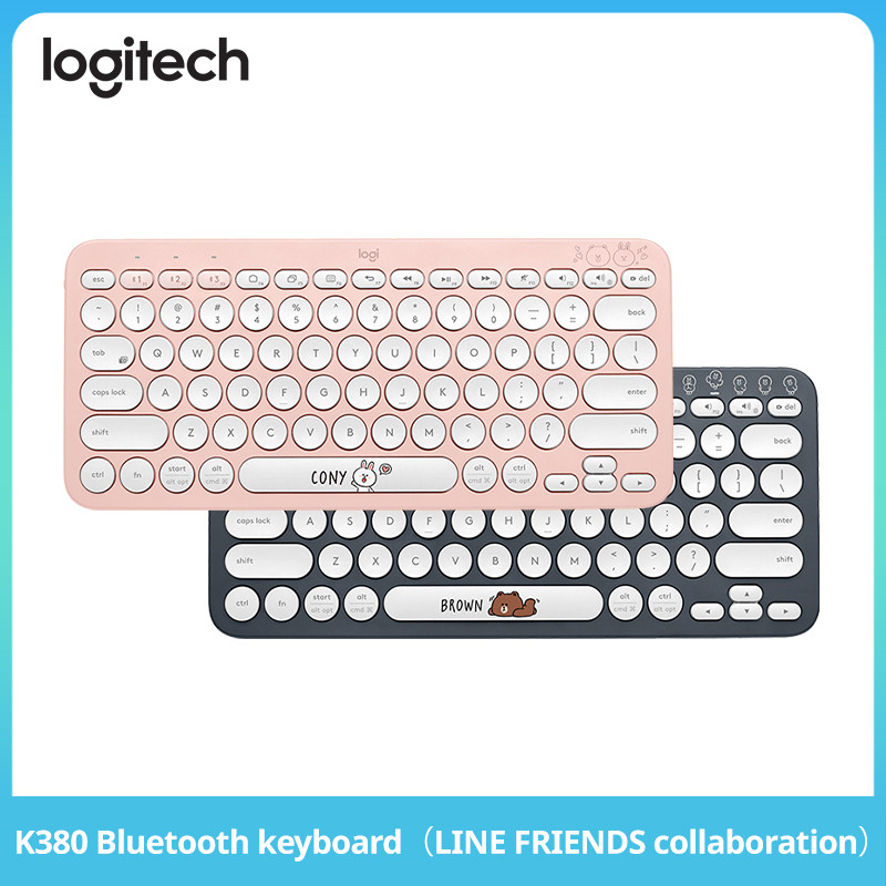 Jual Line Friends Logitech K380 Wireless Bluetooth Keyboard Slim ...