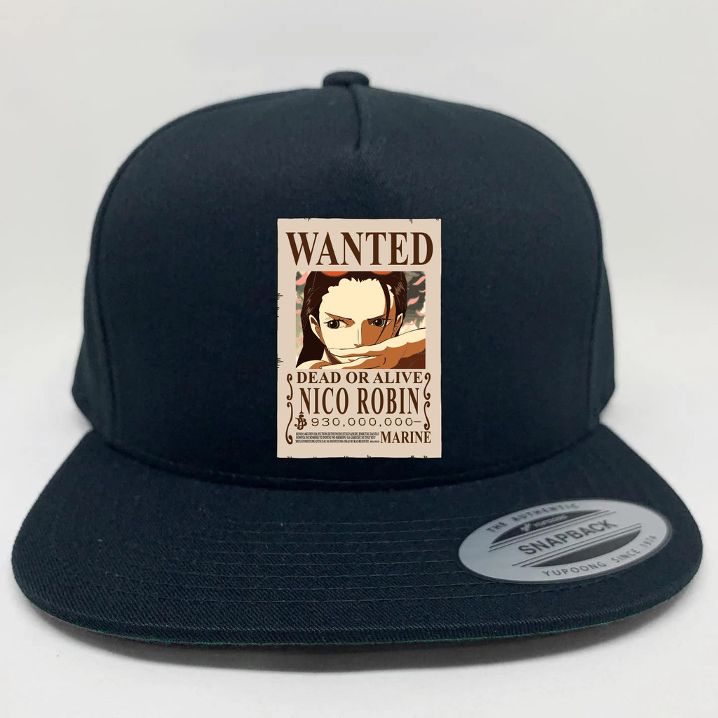 Jual Topi snapback Nico Robin Wanted Poster One piece Nakama Anime ...