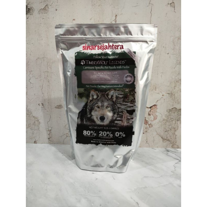 Jual DogFood Timberwolf Legends Blackforest 1.3 kg | Shopee Indonesia