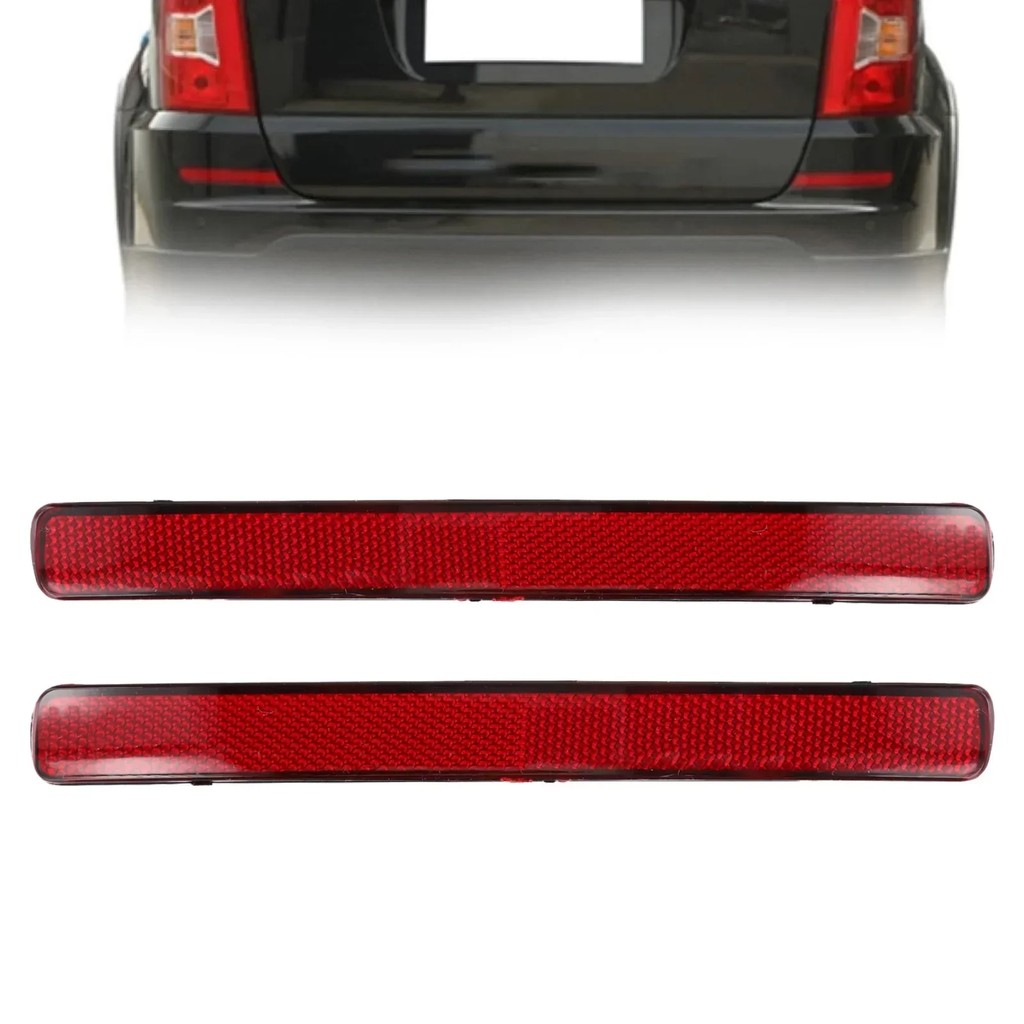 Jual 1 Pair Rear Bumper Reflector Red Lens Rear Bumper Reflector For ...