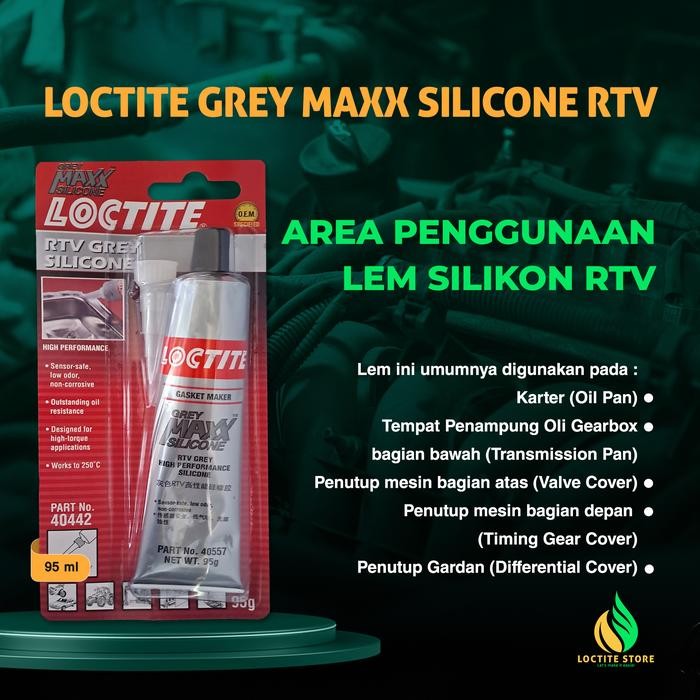 Jual Ready- Lem Silicone Rtv Tahan Panas Tinggi Loctite Grey Maxx 95 ...