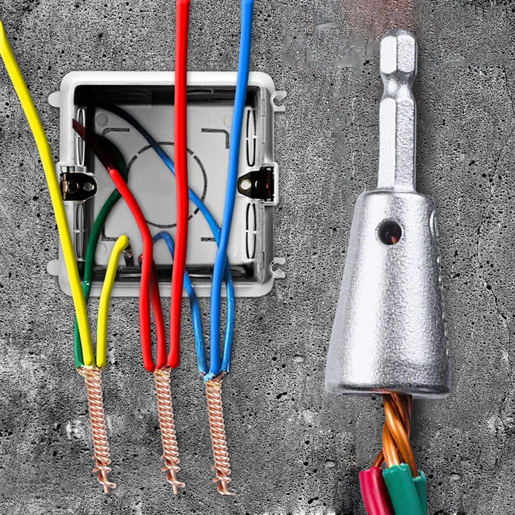 Jual Wire Twisting Tools Hexagonal Handle Electrician Quickly Wire ...
