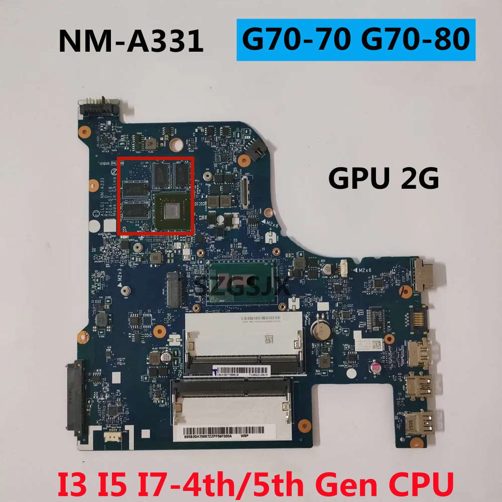 Jual for Lenovo Ideapad G70-70 G70-80 laptop motherboard NM-A331 with ...