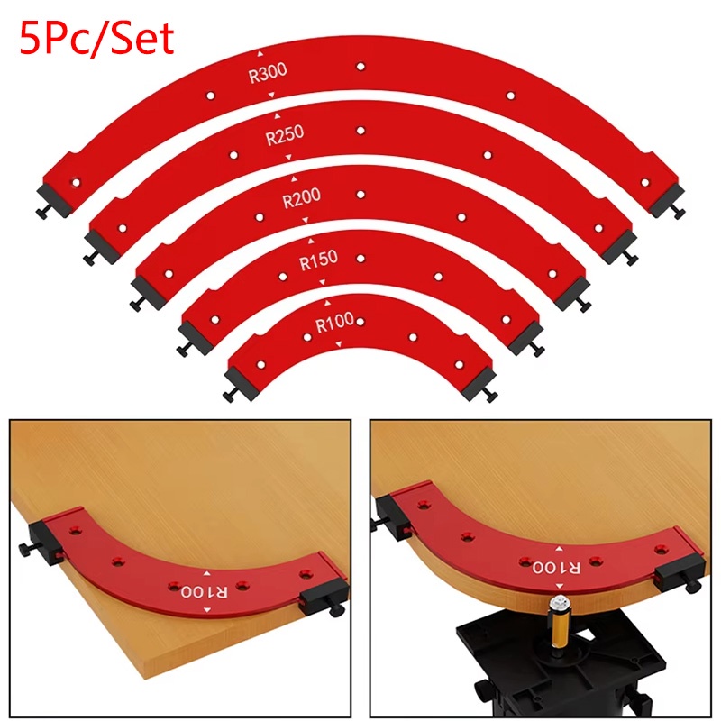 Jual ALLEN 5Pcs Radius Corner Jigs for Wood Working, Woodworking Round ...