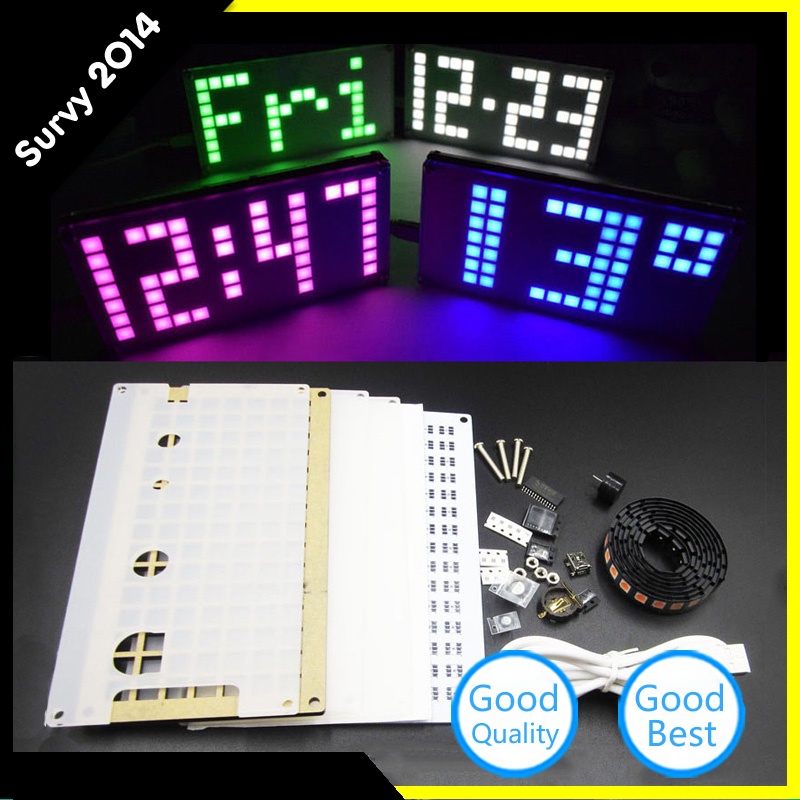 Jual PRF DIY DS3231 Touch Key Control Brightness Adjustable Big Size ...