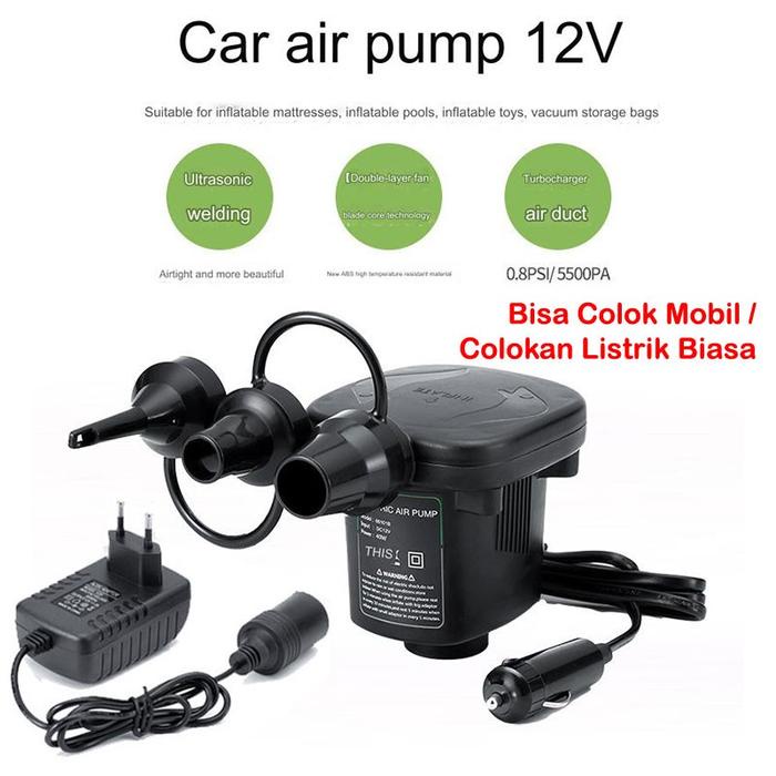 Jual INTEX 66101B Pompa Elektrik Angin Kasur Kolam Sofa Angin Inflator ...