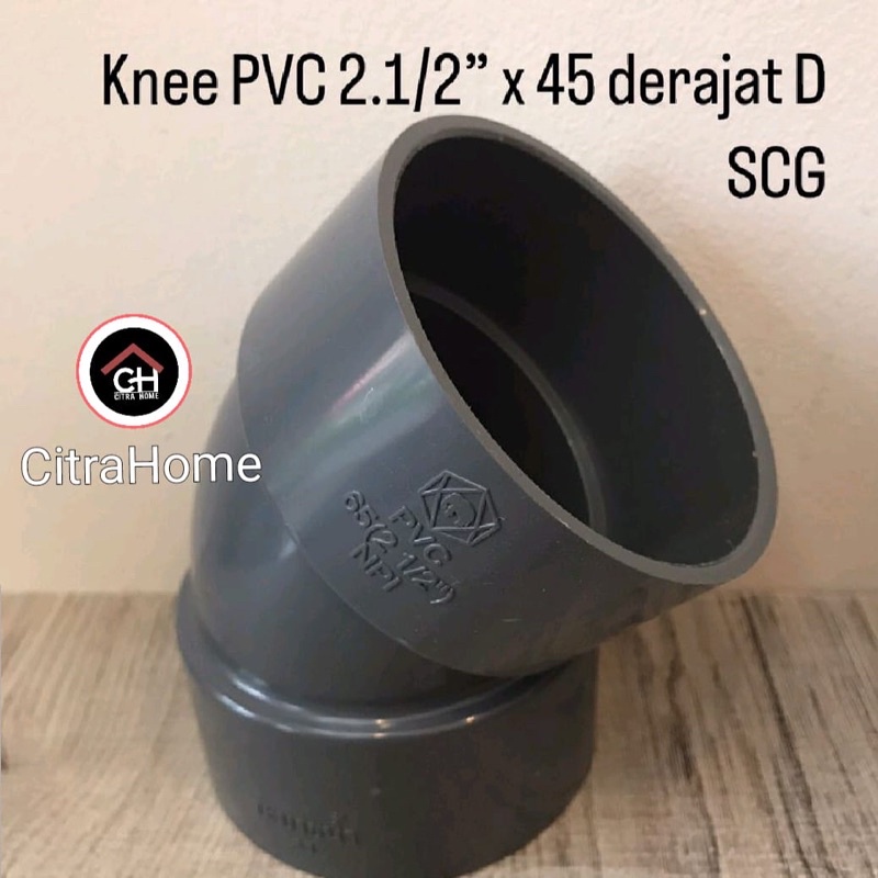 Jual Hjk Knee / Elbow PVC 2.1/2x45 derajat D SCG | Shopee Indonesia