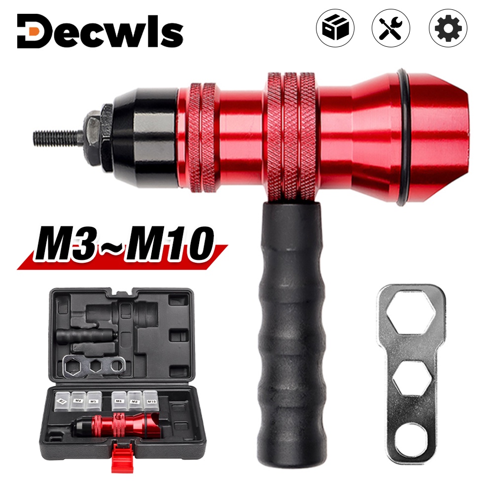 Jual Electric Rivet Nut Gun Adapter, Home DIY Rivet Nut Riveting Tools ...