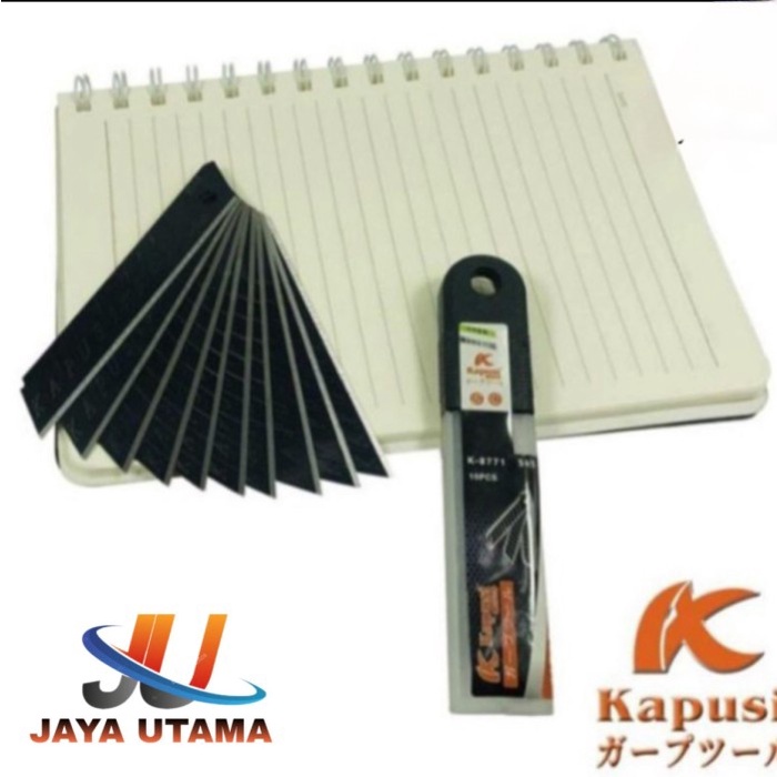 Jual ISI CUTTER HITAM PUTIH BESAR ISI 10 PCS KAPUSI K-8770 | Shopee ...