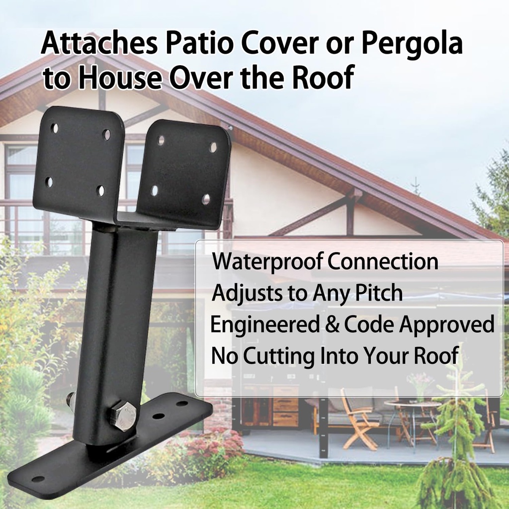 Jual Pergola Roof Riser Beam Bracket Angle Adjustable Roof Riser ...