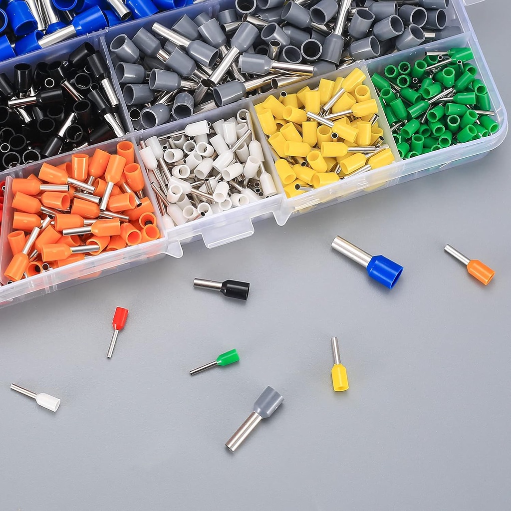 Jual 300pcs AWG 22-7 Wire Ferrules Terminals Kit 8 Types Ferrule ...