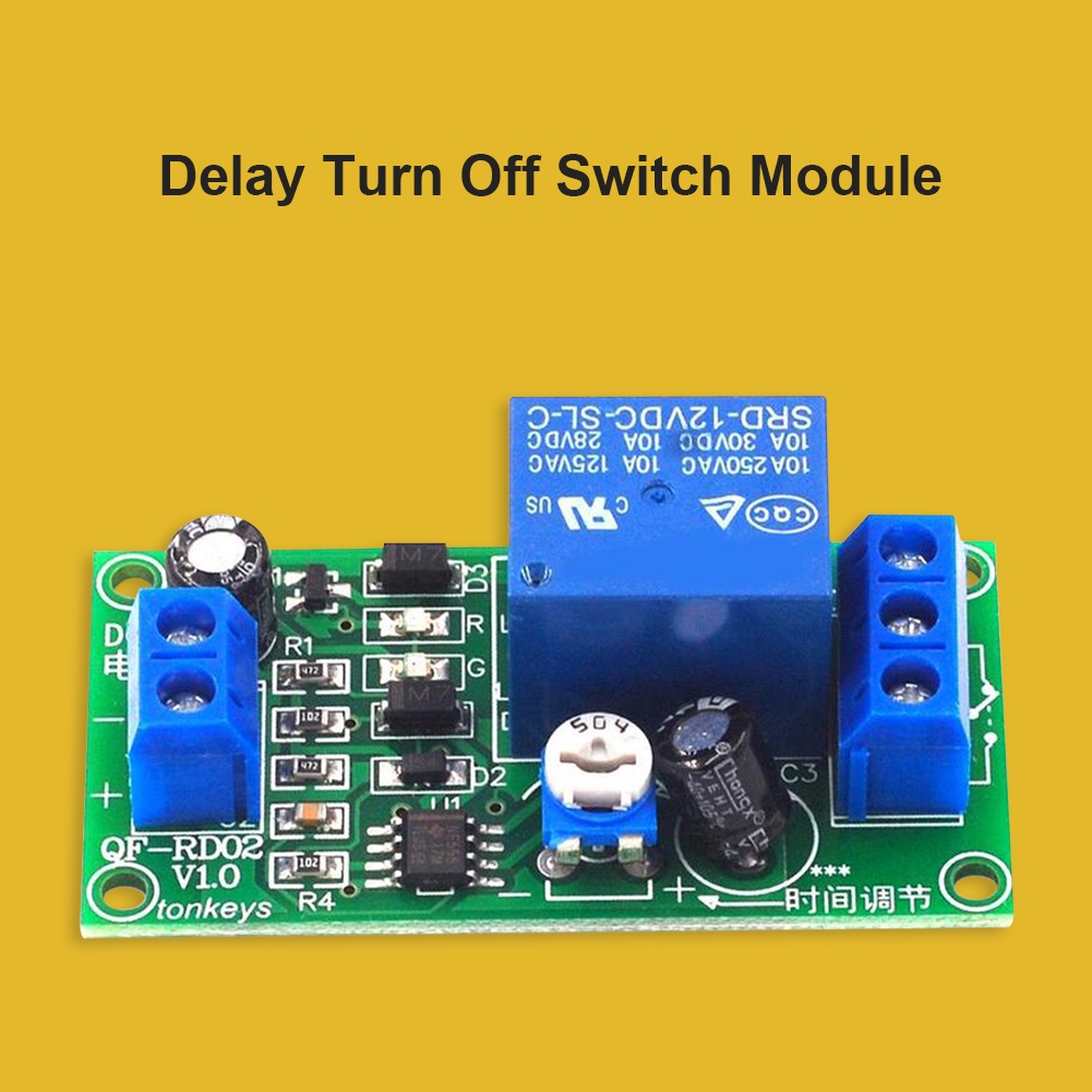 Jual Adjustable Timing Turn Off Board 12V DC Time Delay Relay Module ...