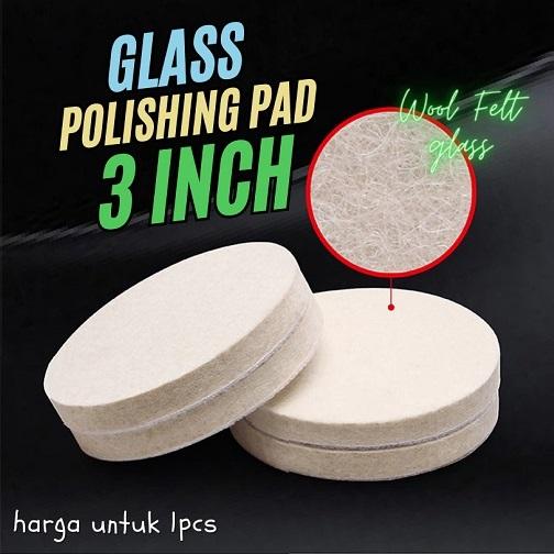 Jual Glass Felt 3 inch Busa Poles Kaca Body Mobil Motor Polishing Pad ...