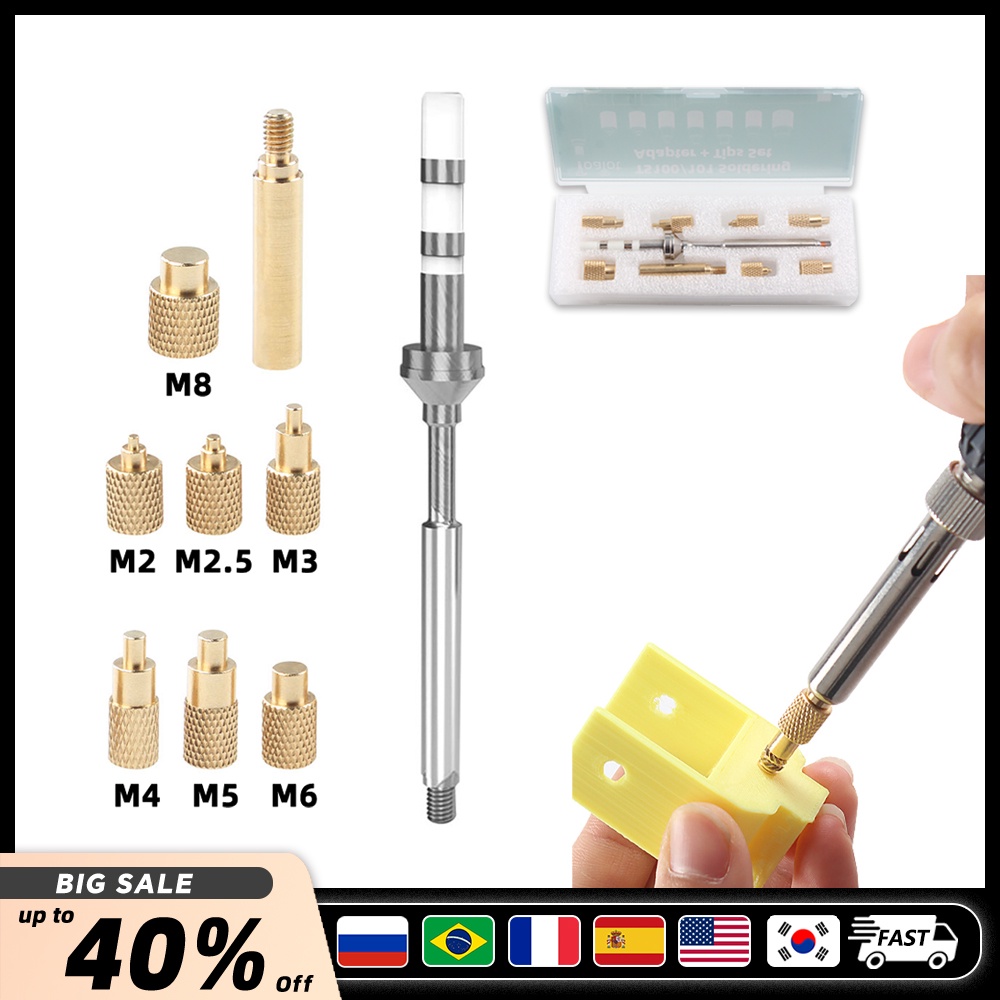 Jual NEW Heat Insert Nut Iron Tip TS101 TS100 Soldering Iron Tip Metal ...