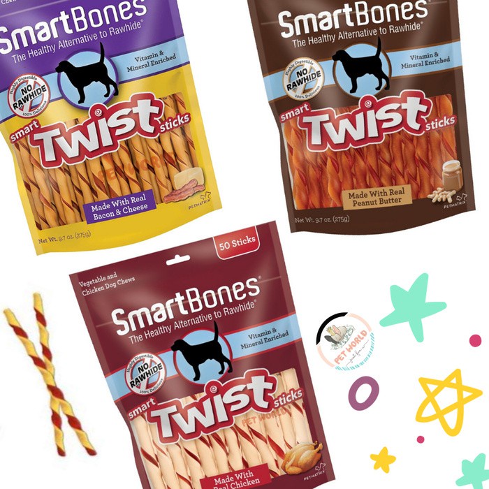 Jual SmartBones Twist Sticks 50 - Cemilan Snack Anjing Smart Bones Dog ...