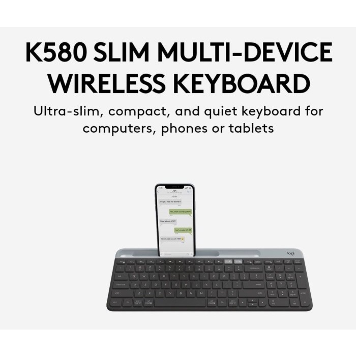 Jual Logitech K580 Slim Multi Device Wireless Bluetooth Keyboard K 580 ...
