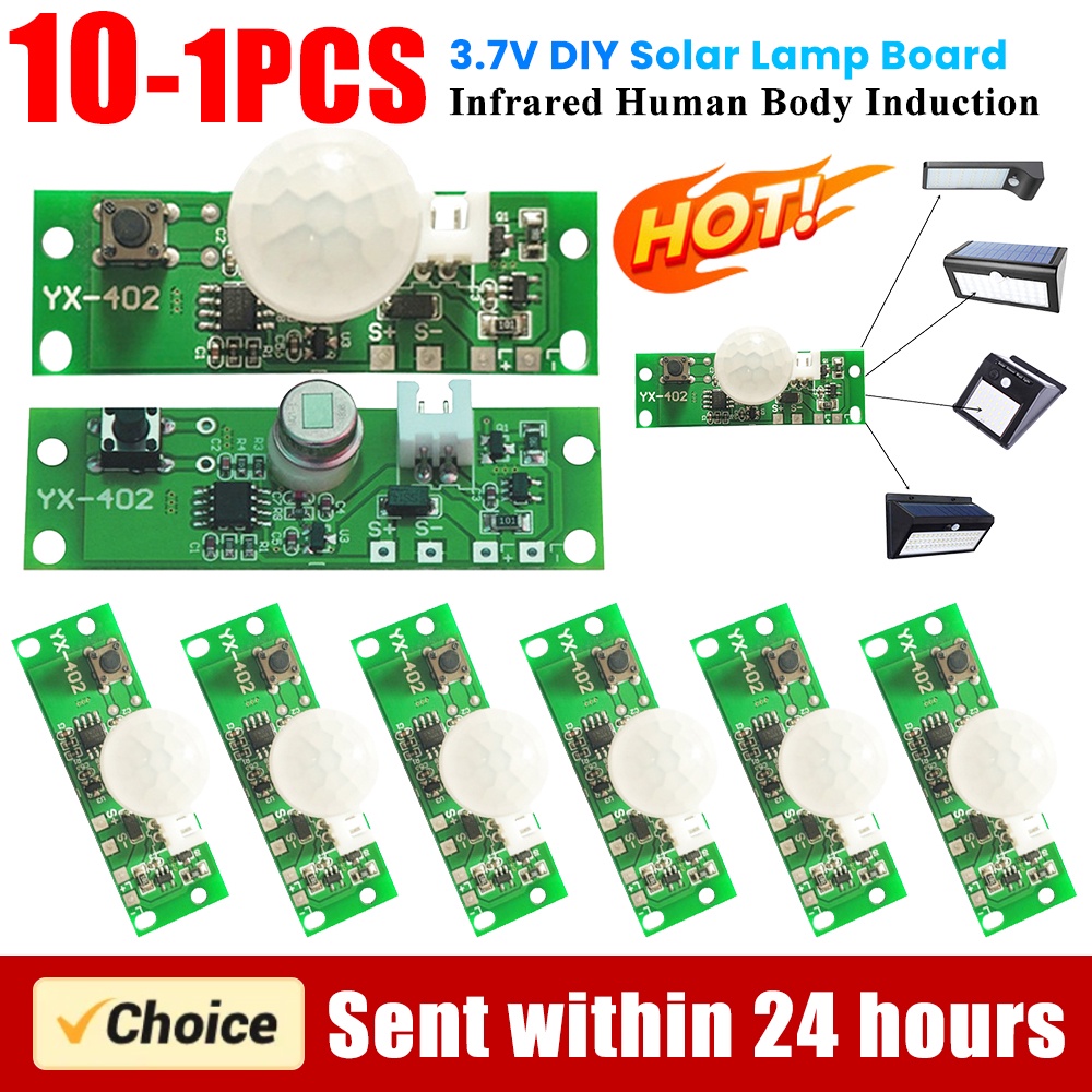 Jual 1-10PCS 3.7V Human Body Infrared Induction Solar Lamp Circuit ...