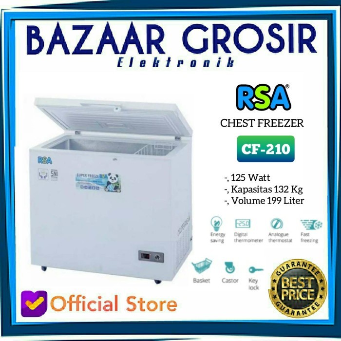 Jual [Expert] RSA FREEZER BOX CF 210 / CF210 199LITER chest frezzer ...