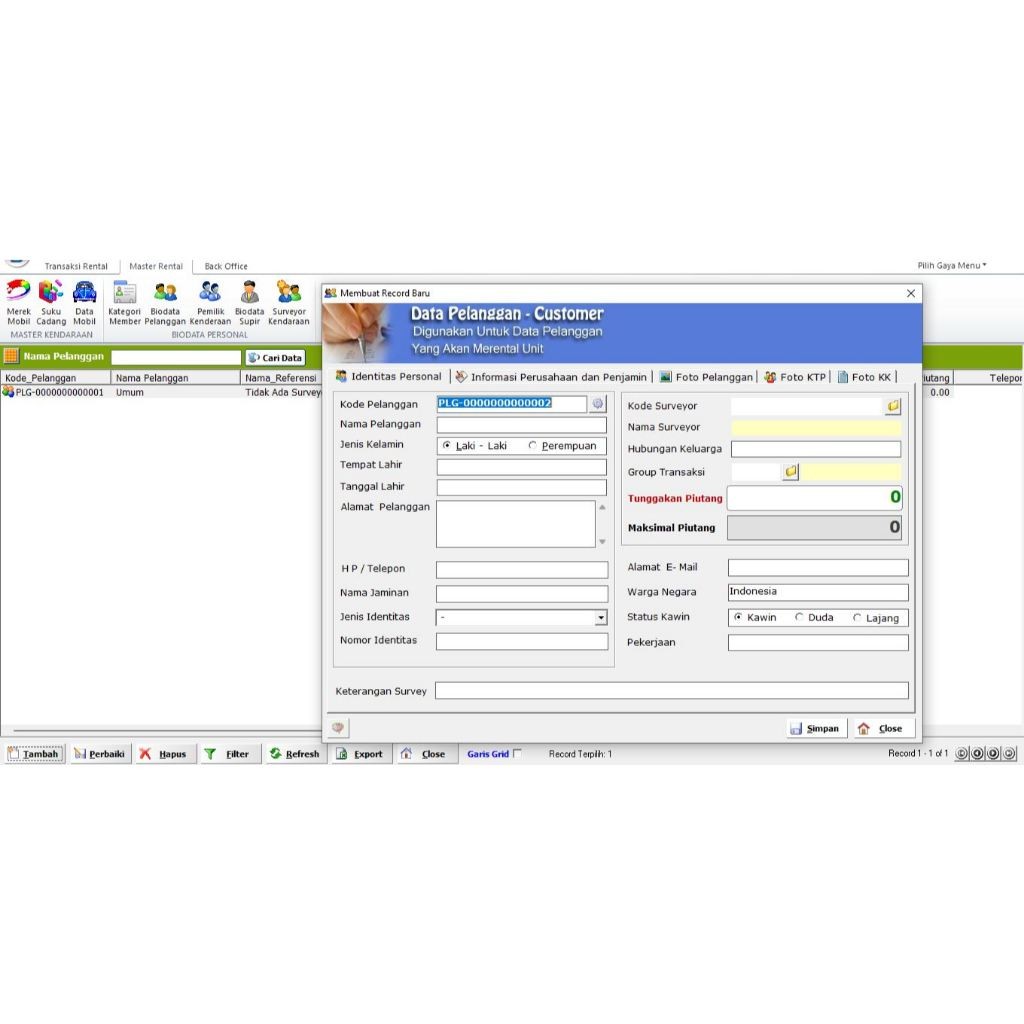 Jual 00 aplikasi software persewaan rental mobil motor dan alat berat ...