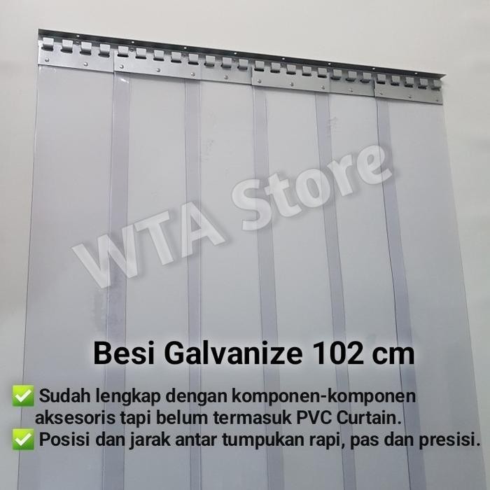 Jual BRACKET/BRAKET/BREKET HANGER-GANTUNGAN B/G utk Tirai PVC Strip ...