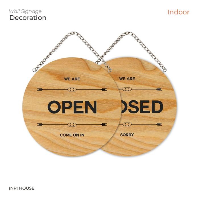Jual Siap- papan tanda open close - sign system toko - pintu toko ...