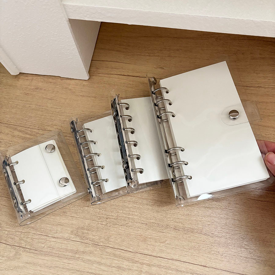 Jual M5/A6/A7/A8 Notebook Set, Binder Ring Clear Junk Journal Book, 45 ...