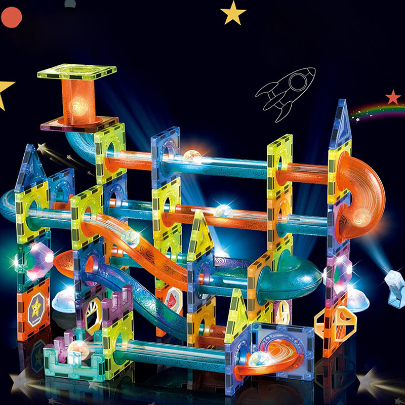 Jual Led Magnetic Blocks Track Building Brick Bead Ball ildren Toys ...