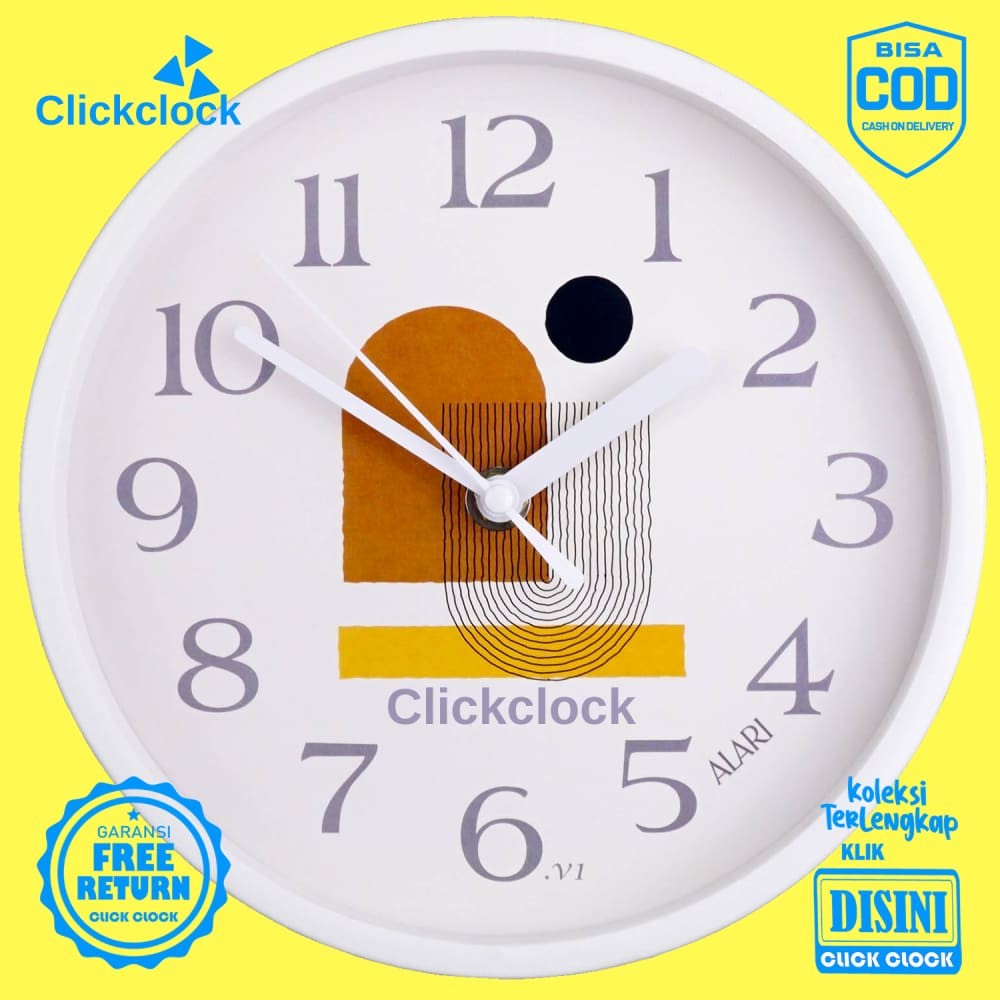 Jam Dinding Quartz Scandinavian Pattern V1 AL1157-1668 Besar Dekorasi Dinding Murah
