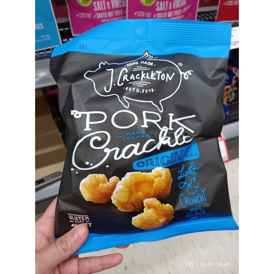 Jual Omahjajanan J Crackleton Pork Crackle Ginal Kerupuk Babi Australia ...