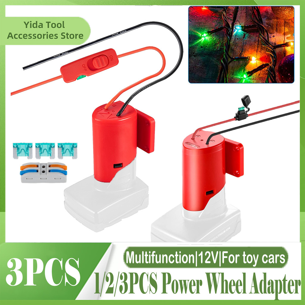 Jual 1-3pcs Battery Adapter Safe Insulated Power Wheel Adapter Reusable ...