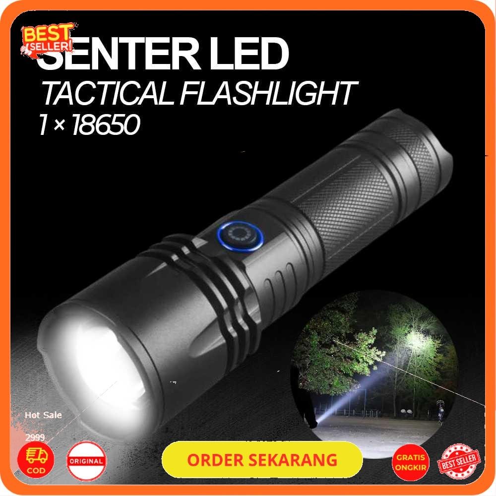 Jual Senter LED Tactical Flashlight XHP50 1500 Lumens Outdoor ...