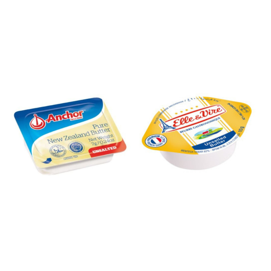 Jual Anchor / Elle & Vire Unsalted Butter 10 Mini Cups 7gram - Free ...
