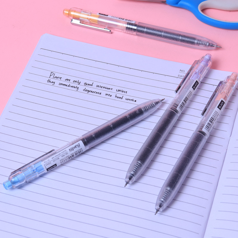 Bantex Gel Pen / Pena Sekolah 0.5 mm Tipe ST Anti Macet Isi 3X Tinta Cepat Kering BG1120 (4)