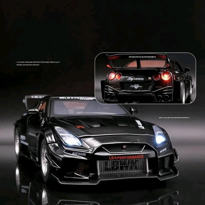 Jual Diecast Mobil Nissan Gtr R35 Csr2 Lbwk Liberty Walk Scale 1:32 Toy ...