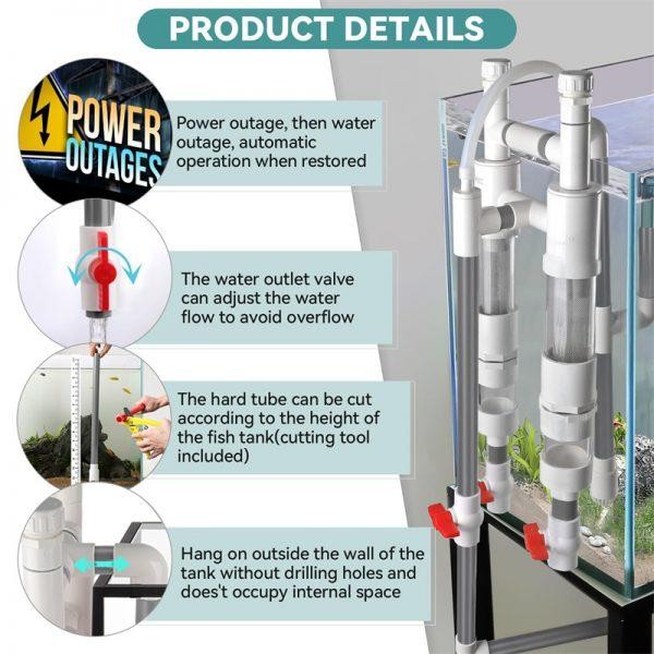 Jual Overflow Aquarium Original Hygger / Pipa Filterasi Overflow / Fish ...