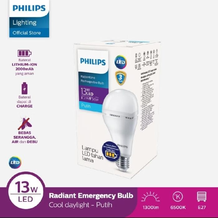 Jual Lampu LED Philips Emergency 13 Watt - Putih 6500K | Shopee Indonesia