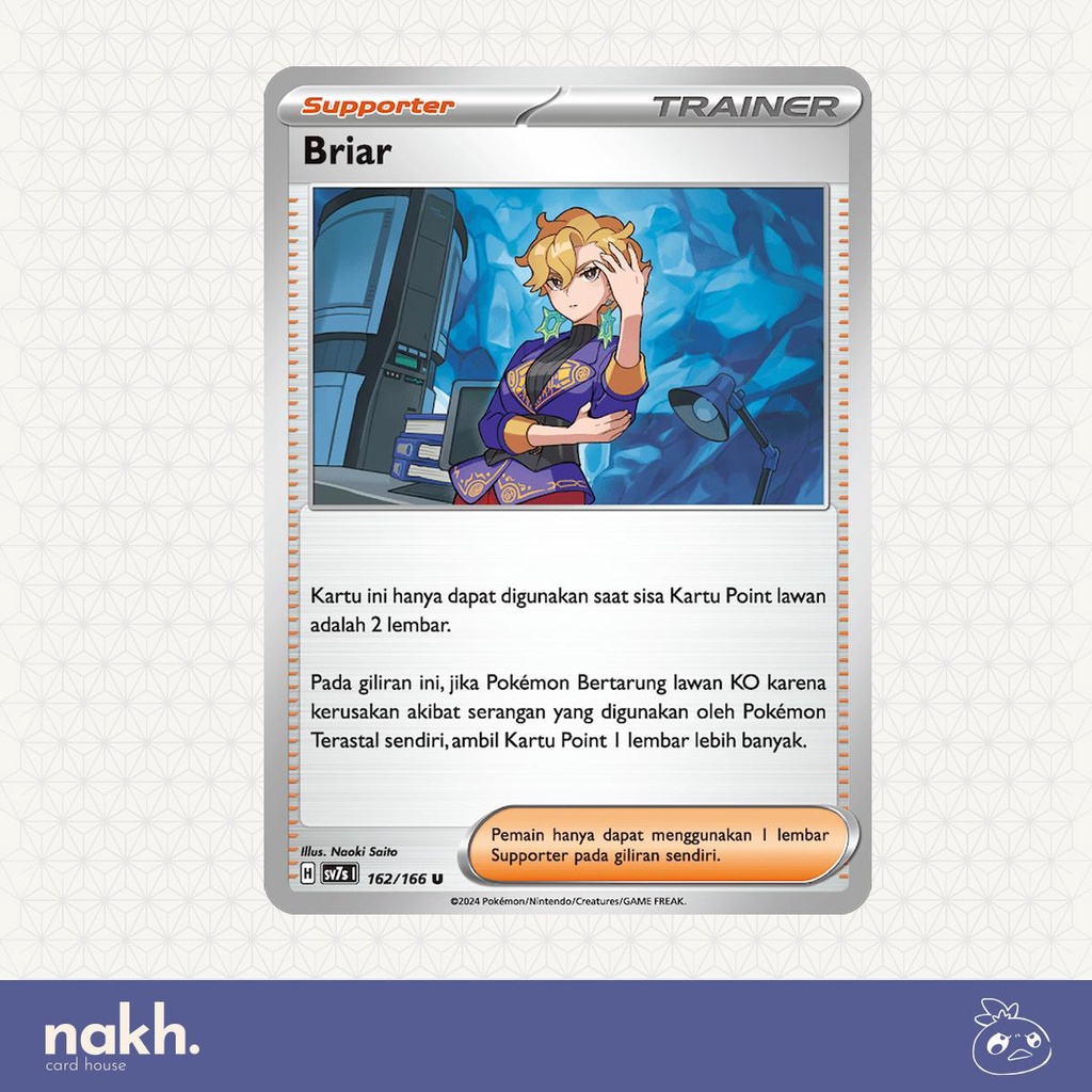 Jual Kartu Pokemon TCG Indonesia bimbingan rasi sv7s 162/166 Briar ...