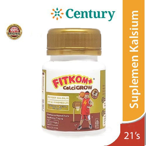 Jual FITKOM+ CALCIGROW 21`S / KALSIUM / K2 / MAGNESIUM / D3 | Shopee ...