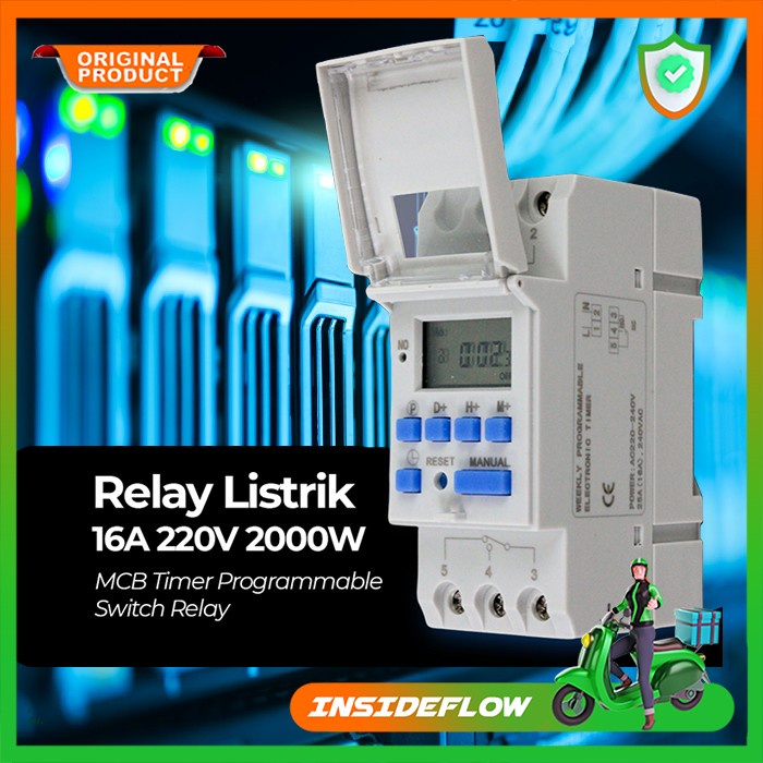 Jual Mcb Timer Saklar Listrik Otomatis Grammable Swit Relay 16A 220V ...