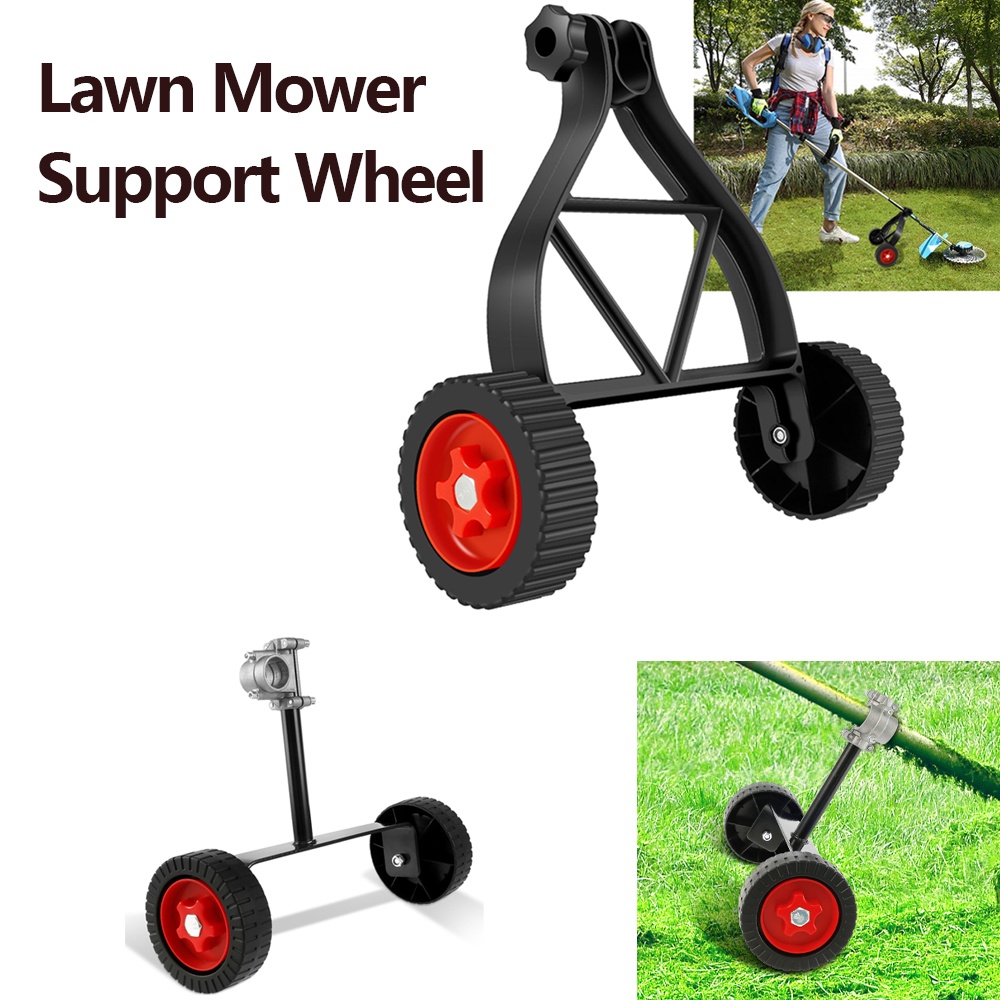 Jual Lawn Mower Support Wheel Weed Trimmer Adjustable Lawn Mower Wheels ...